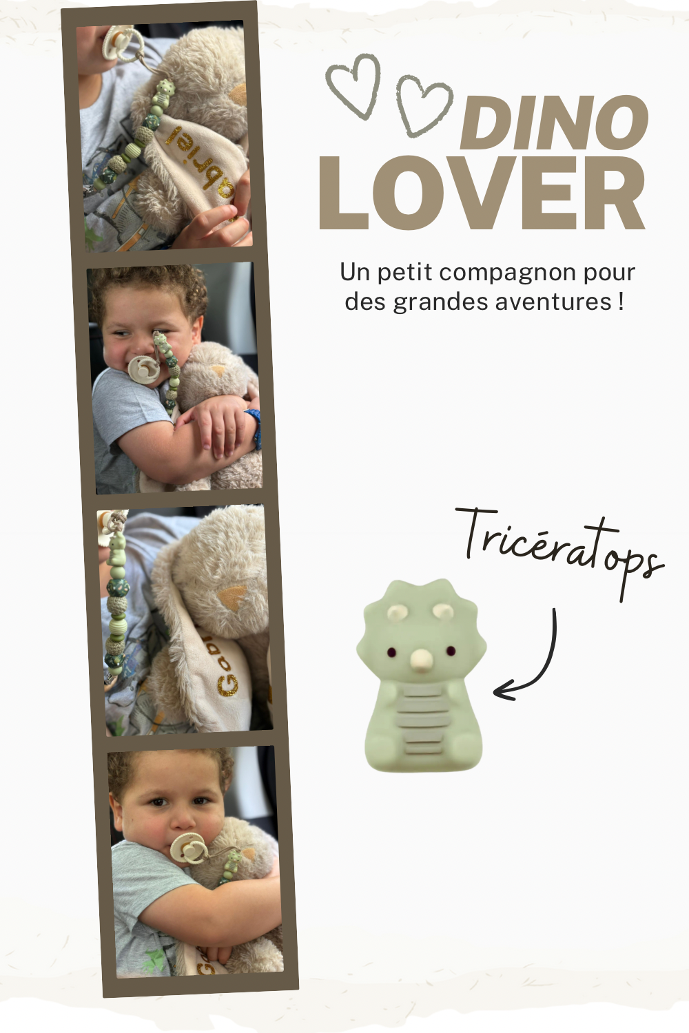 Attache tétine Ops - Perles en silicone - Cadeau Bébé