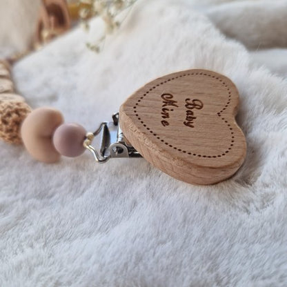 Attache Tétine Daisy - Perles en Silicone - Cadeau Bébé
