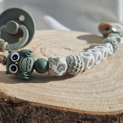 Attache Tétine Archie - Perles en silicone - Cadeau Bébé
