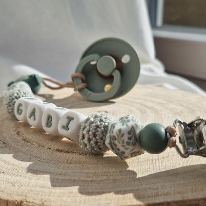 Attache Tétine Archie - Perles en silicone - Cadeau Bébé