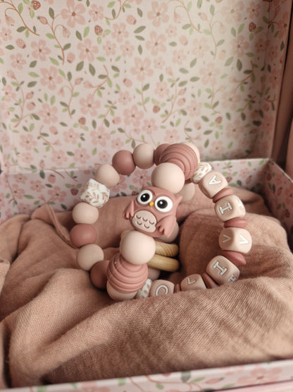 Balle de Dentition Luna - Perles en Silicone - Cadeau Bébé