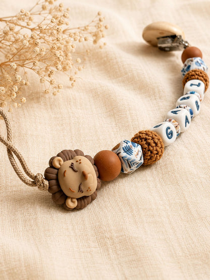 Attache Tétine Lio - perles en silicone  - cadeau bébé