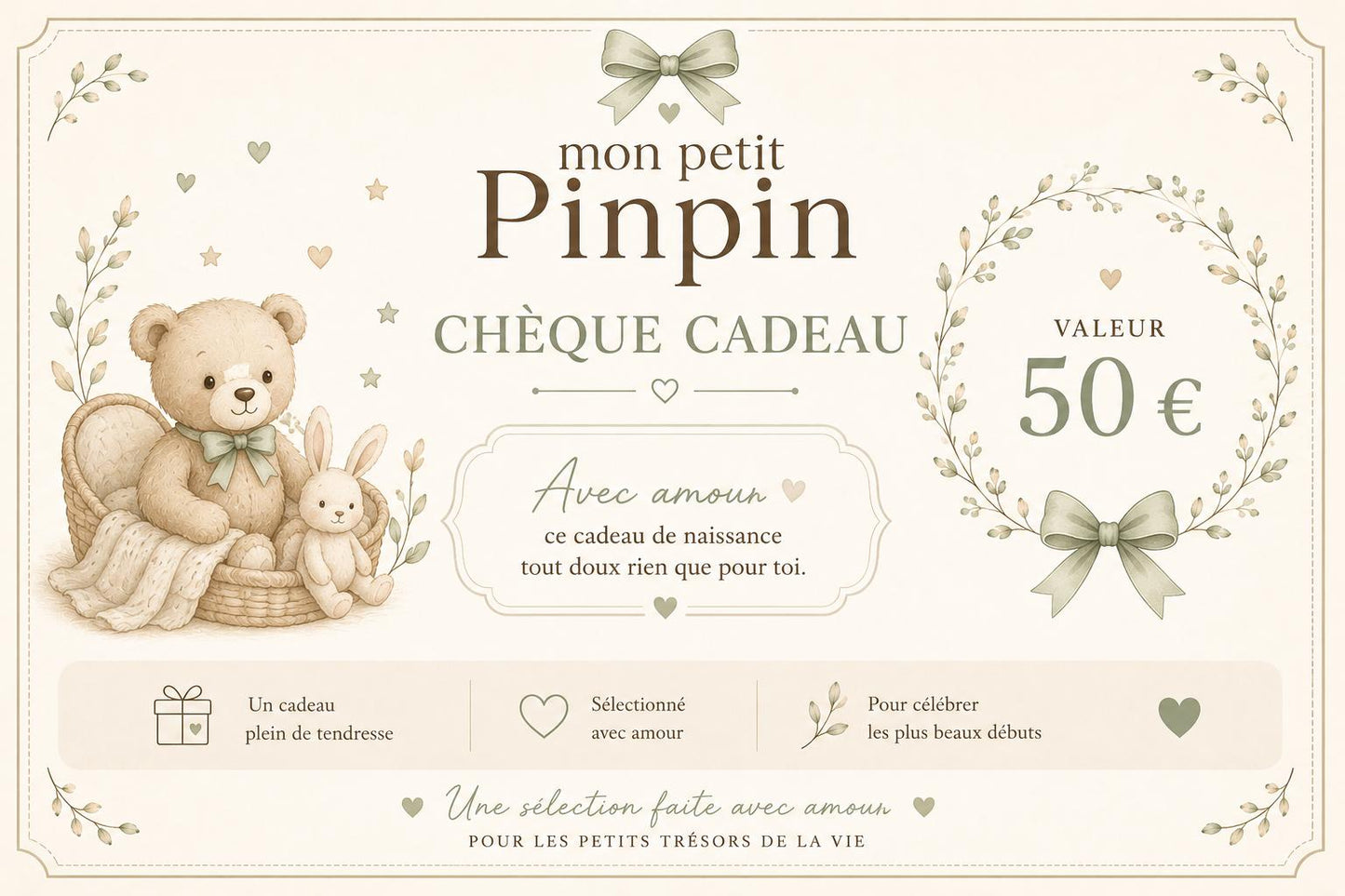 Chèque Cadeau - cadeau bébé