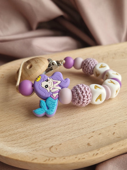 Attache Tétine Ayla - Perles en Silicone - Cadeau Bébé