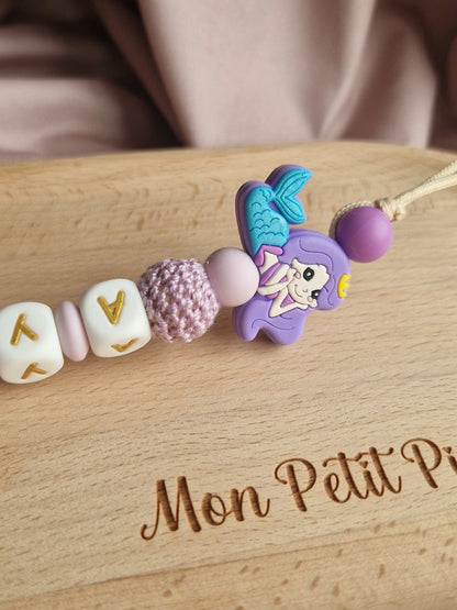 Attache Tétine Ayla - Perles en Silicone - Cadeau Bébé
