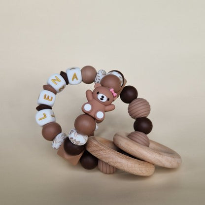 Balle de dentition Laura - Perles en Silicone - Cadeau Bébé